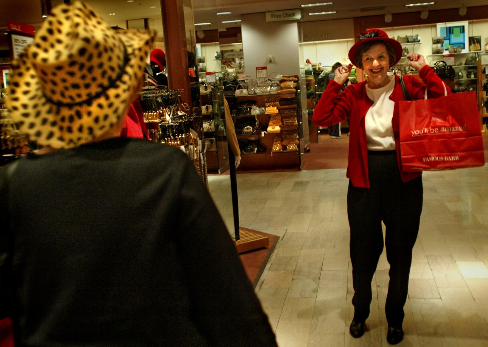 Sisters and long-time shoppers at downtown Famous-Barr in 2005
